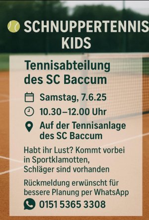 Tennis Schnupperkurs Kids 2025
